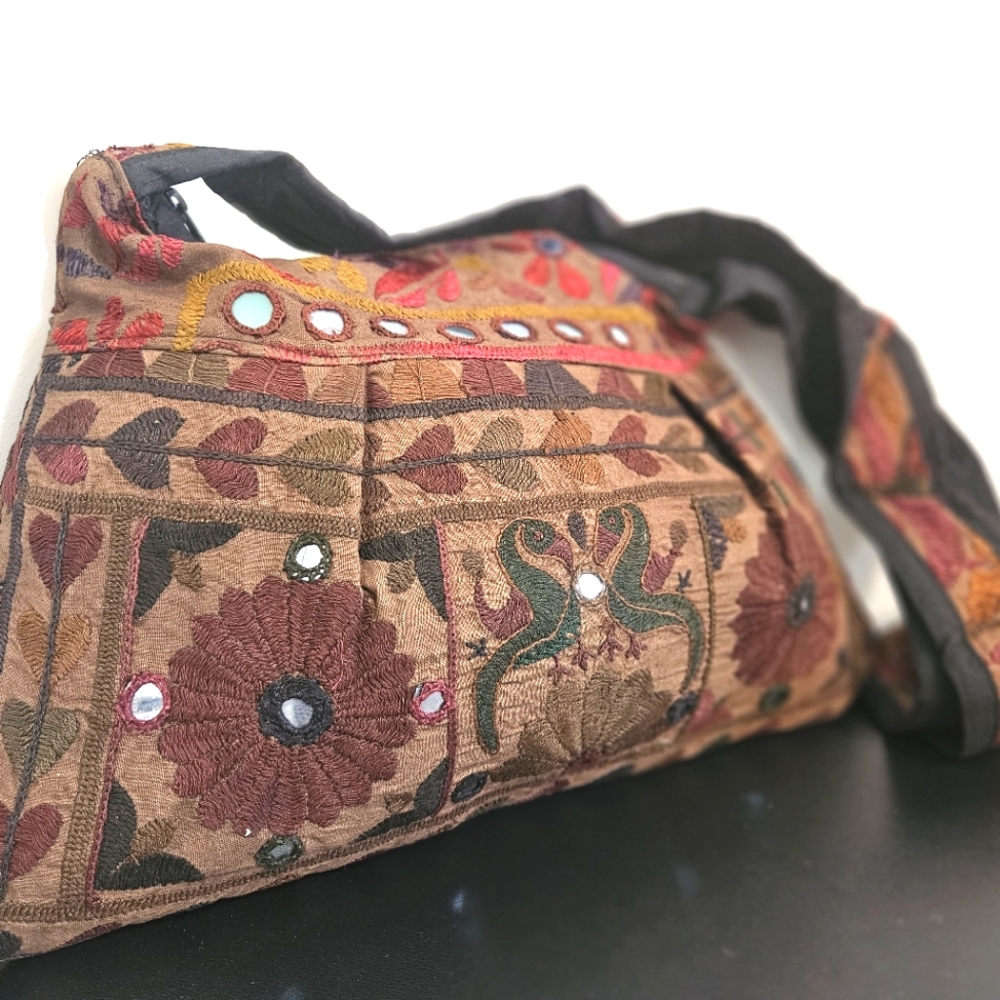 Tribal Gypsy Embroidered & Mirrored Handmade Purse